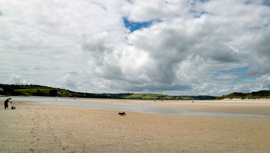 Enjoying the sand at Inchydoney West Beach, Clonakilty, County Cork