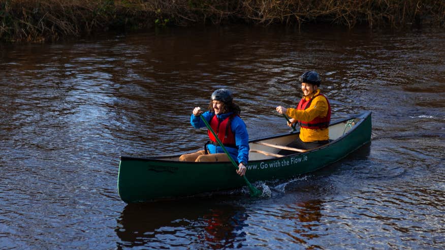 People canoeing in Co Carlow