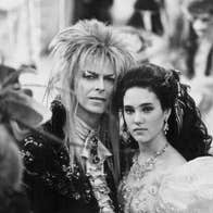 David Bowie and Jennifer Connelly as they appeared in Labyrinth.