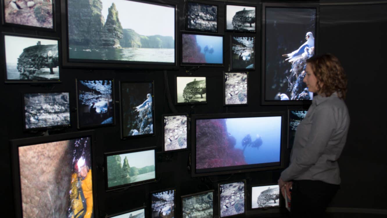 Interactive panels at The Burren Centre in County Clare.