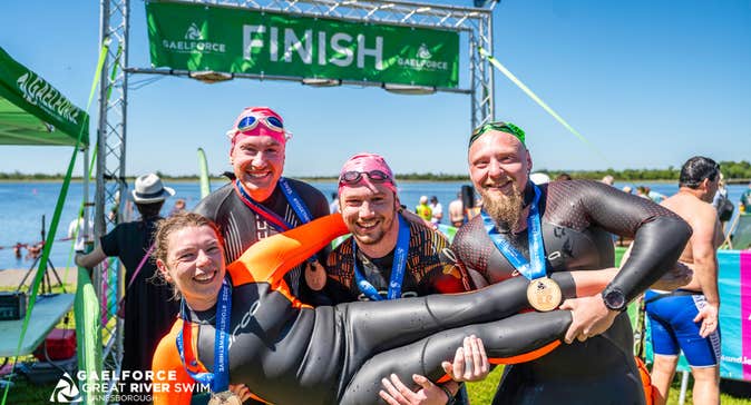 Enjoy your well derserved refreshments, competitor medal and finishers merchandise at the finish line. All included in the event price!