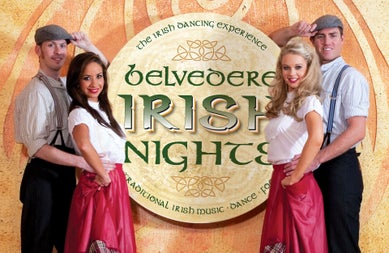 Belvedere Irish Nights dancers in traditional costumes