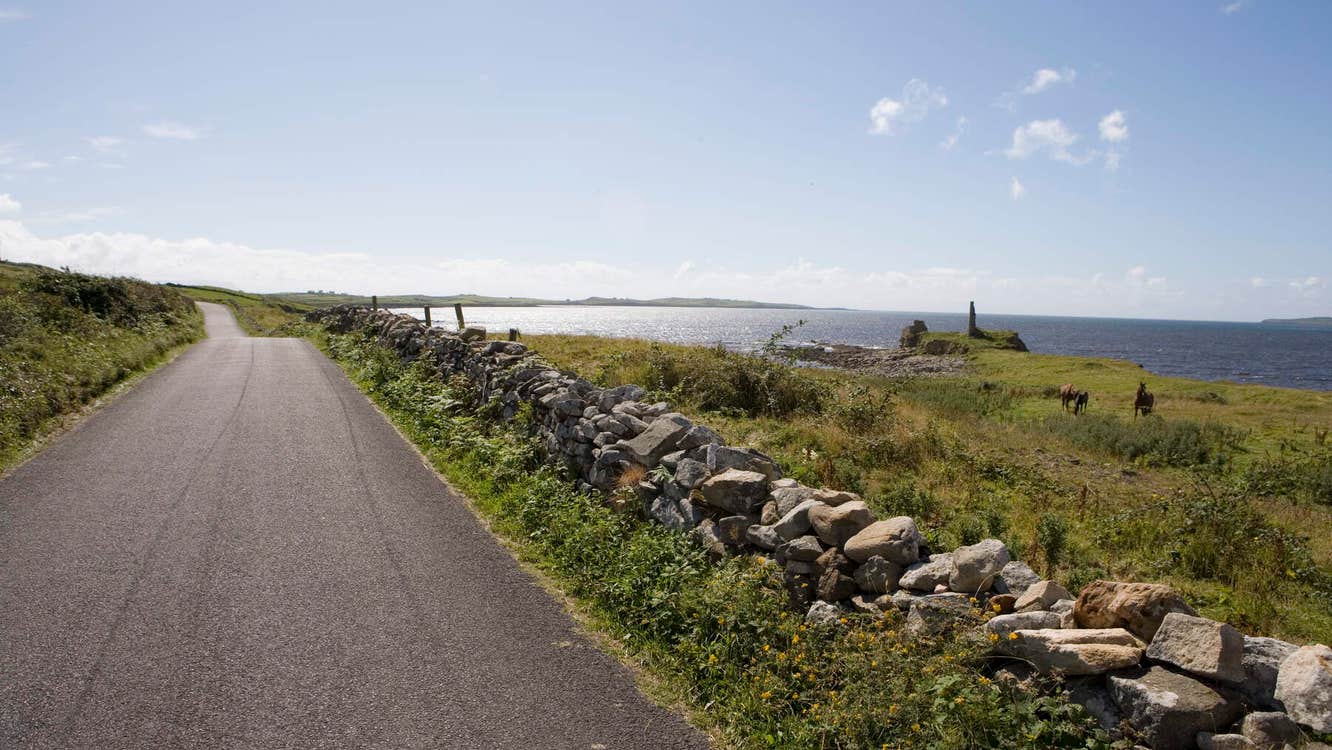 Road by the coast in Mountcharles, Donegal.