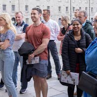 A tour group in Clarke Square, Collins Barracks