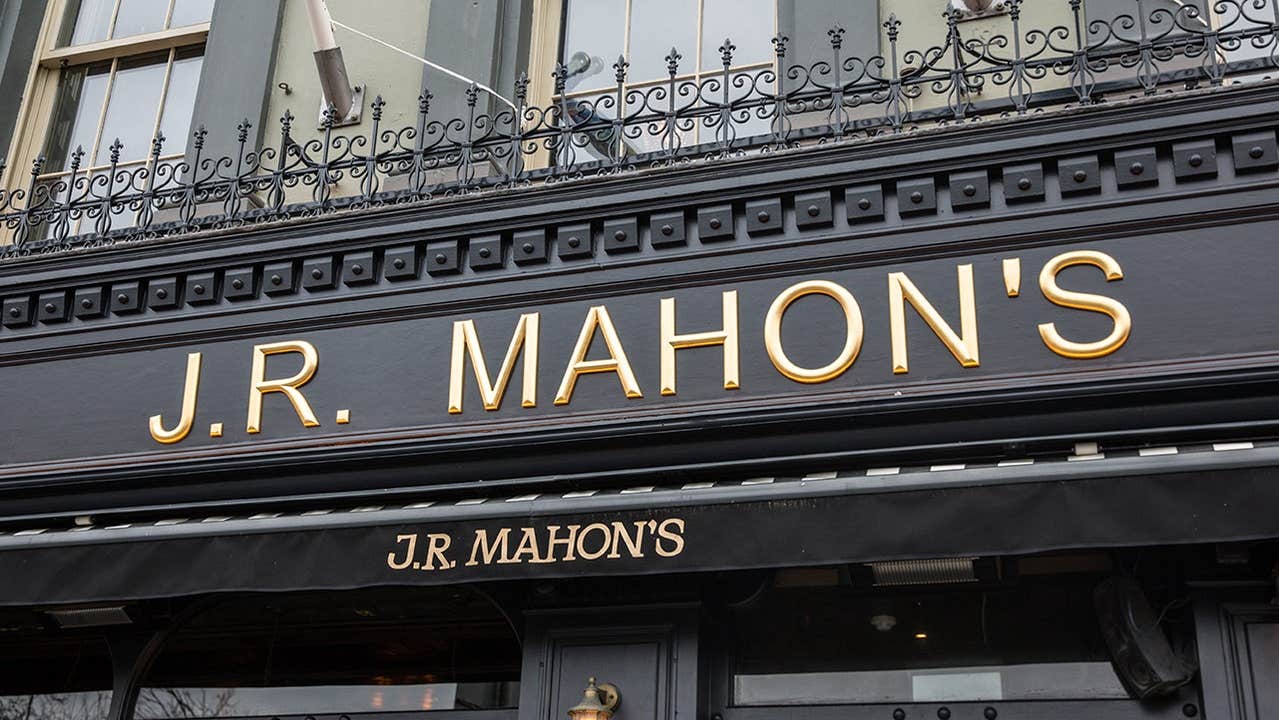 Front signage of J.R. Mahons