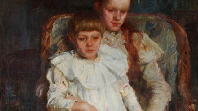 The painting "The Goldfish Bowl" by Walter Osborne.