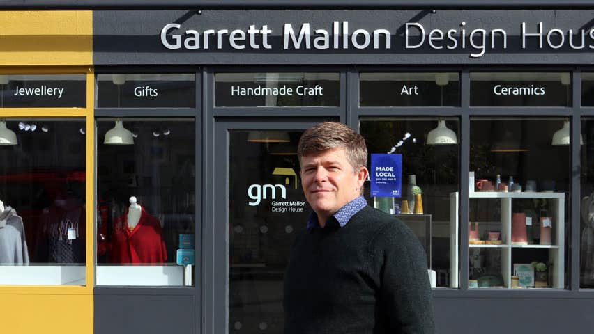 Garrett Mallon outside his Design House in Carlingford County Louth