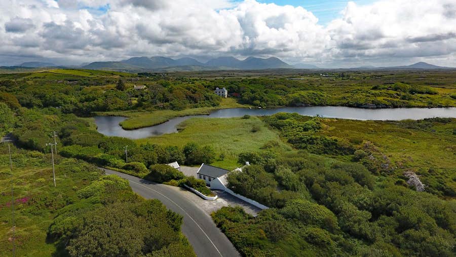 Aerial view of house