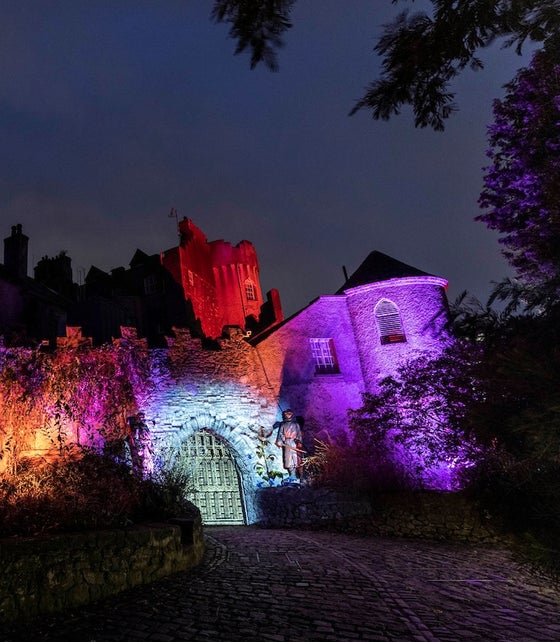 Malahide Castle at night