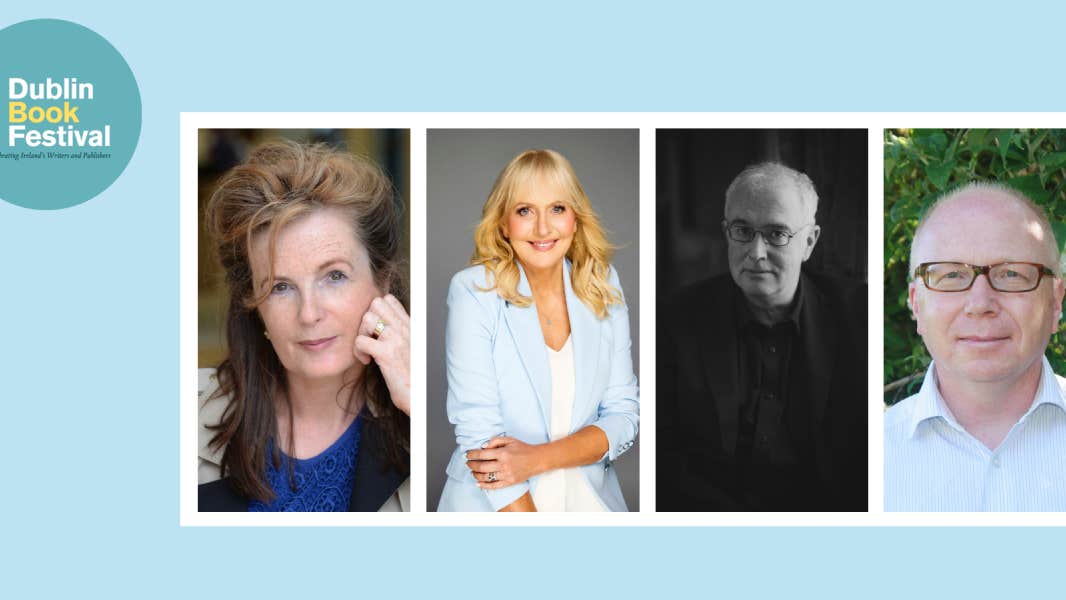 Christine Dwyer Hickey, Miriam O'Callaghan, Joseph O'Connor and David Park who will appear at this year's Dublin City Libraries Readers' Day event at Dublin Book Festival