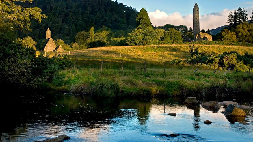 The monastic settlement at Glendalough in County Wicklow.