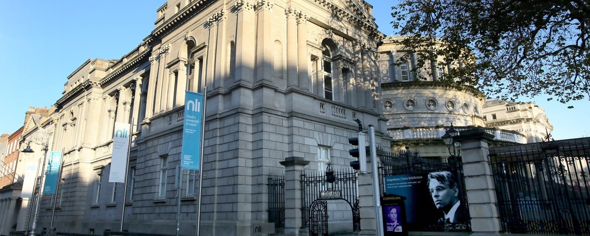 Exterior of National Library of Ireland in Dublin