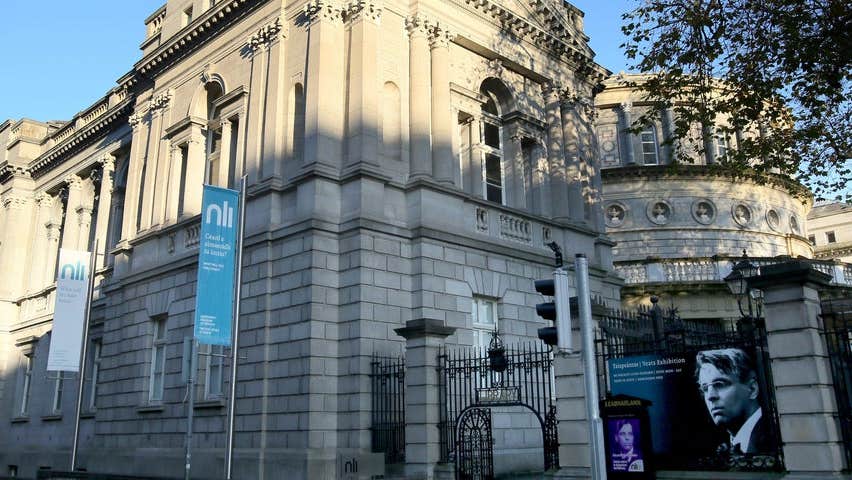 Exterior of National Library of Ireland in Dublin