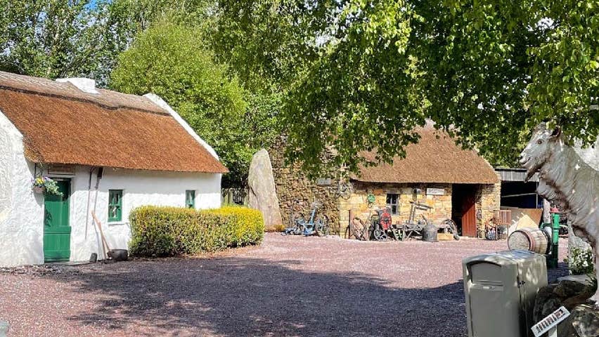 Traditional thatched cottage in Kerry Bog Village Museum