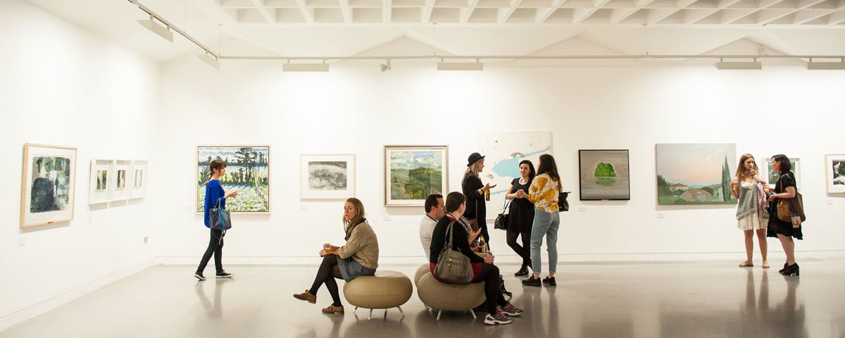 Visitors at The Royal Hibernian Academy Gallery Dublin City