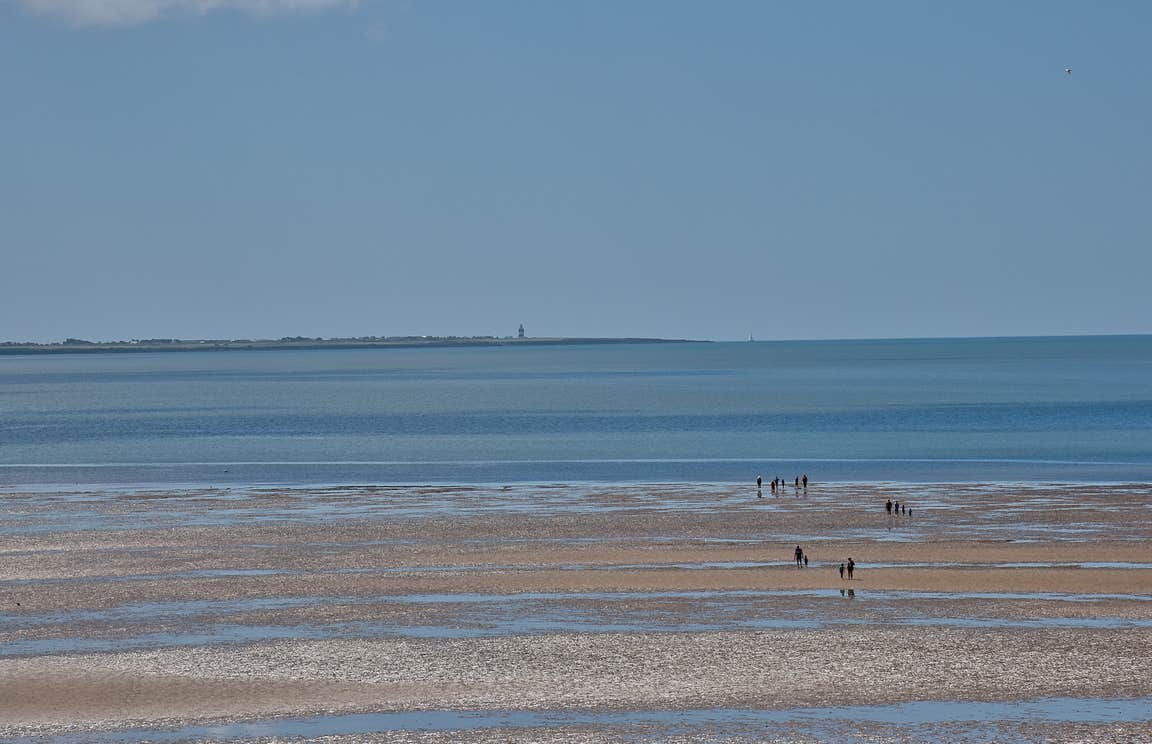 People on Duncannon Beach in Co Wexford