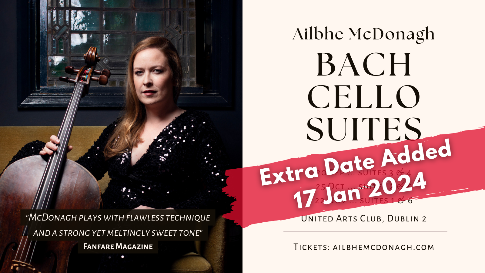 Ailbhe McDonagh Bach Cello Suites 17 Jan 2024