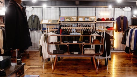 A menswear creative retail space at Indigo & Cloth