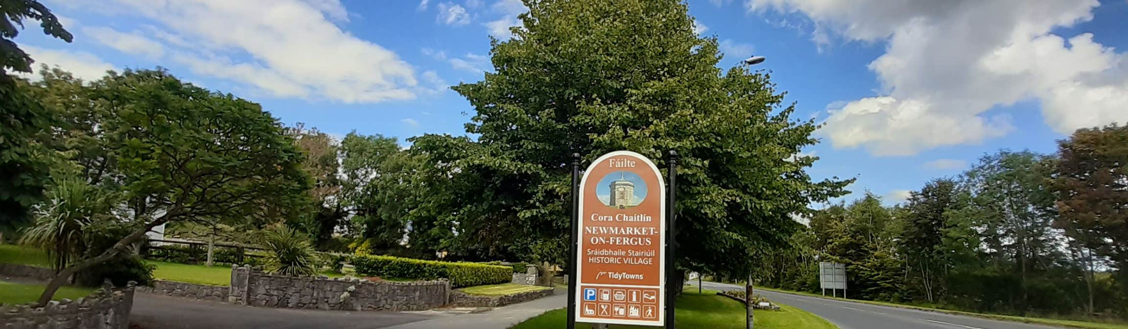 Image of a sign in Newmarket on Fergus in County Clare