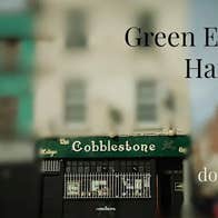 Dublin Jazz Co-op; Green Eggs and Hammond - partially blurred view of row of tall Georgian buildings with pub front in focus