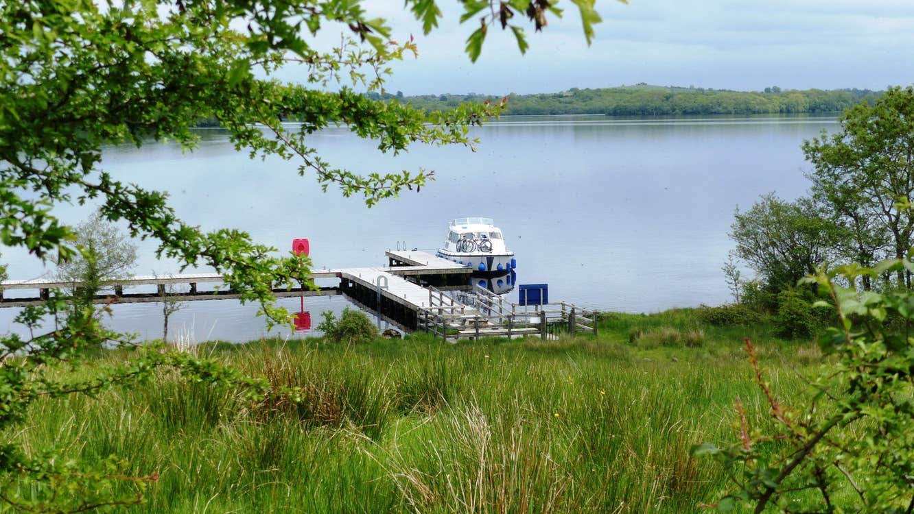 Image of a boat on the lake in County Leitrim