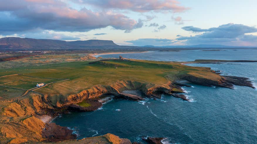 Aerial view of Mullaghmore Head in Sligo