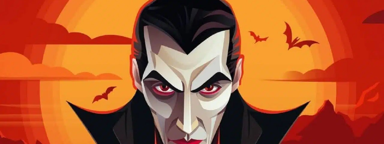 animated graphic of dracula for the EPIC Halloween tour