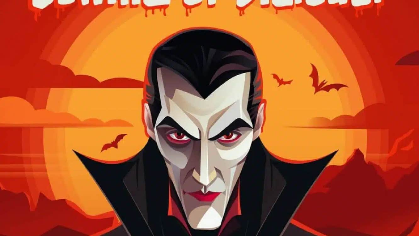 animated graphic of dracula for the EPIC Halloween tour