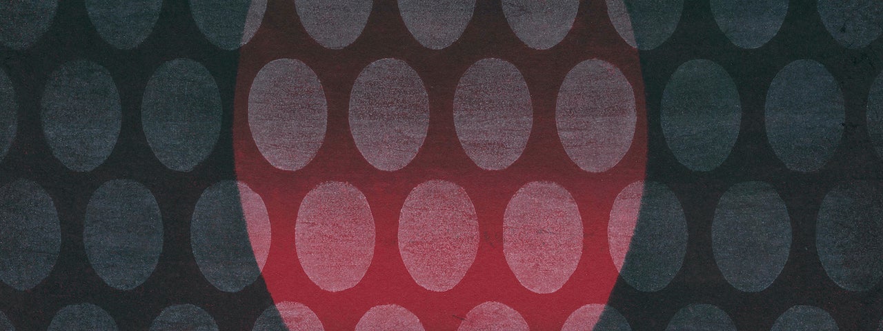 In response to Lafcadio Hearn’s ‘Mujina’, Woodblock, 42 x 34 cm, 2023