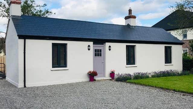 Front view of cream cottage