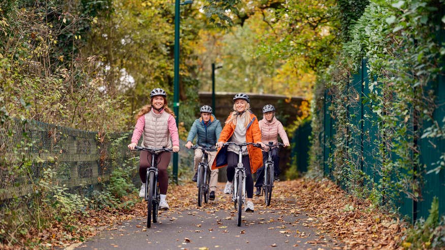 People cycling the Ulster Canal Greenway in Monaghan