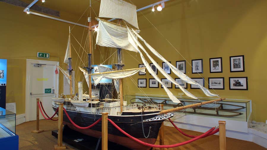 Model of the Endurance boat at Shackleton Museum County Kildare