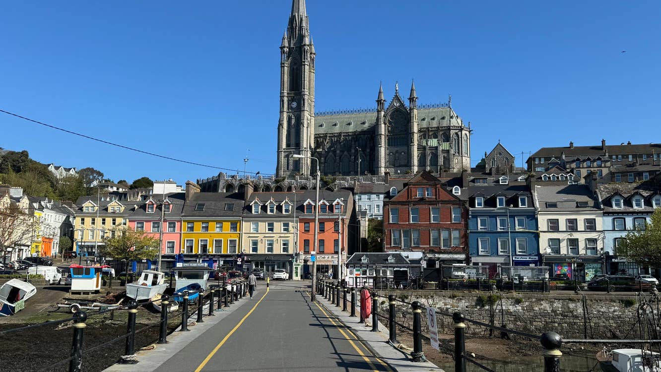 A view of St Colman's Cathedral and the town of Cobh with Cork Private Taxi Tours