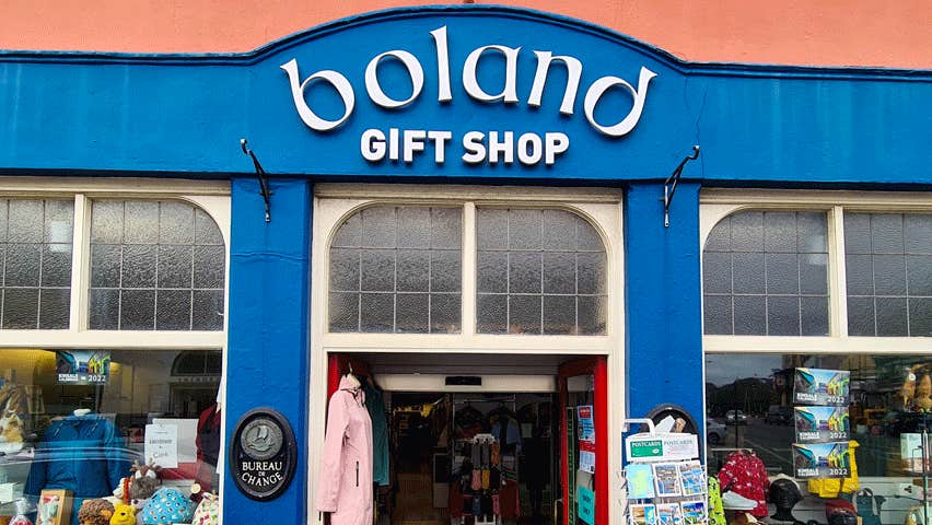 Boland gifts shop front in Kinsale