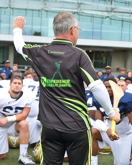 Experience Gaelic Games instructor in front of a group