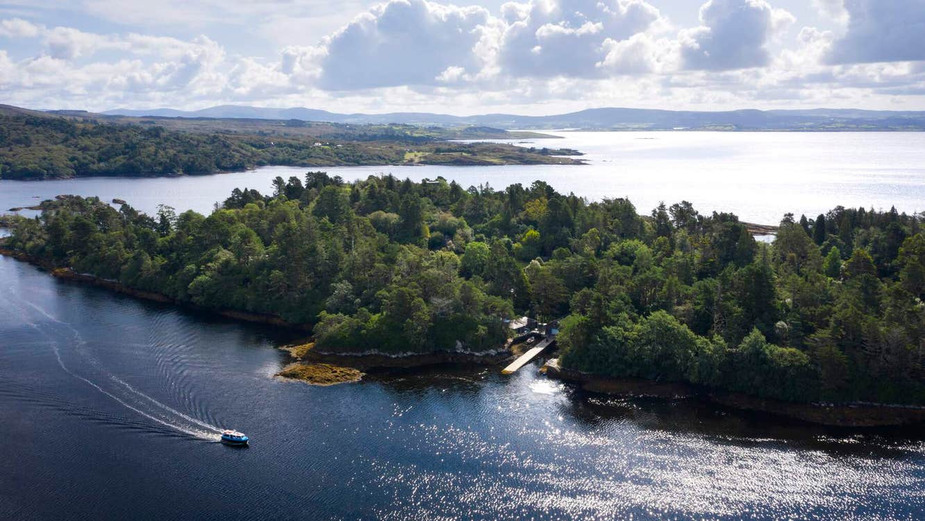 Aerial view of Garnish Island, County Cork