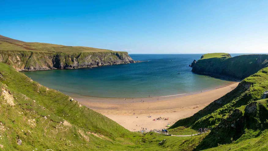 Aerial view of Silver Strand Beach in Donegal