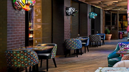 Bar with seating area