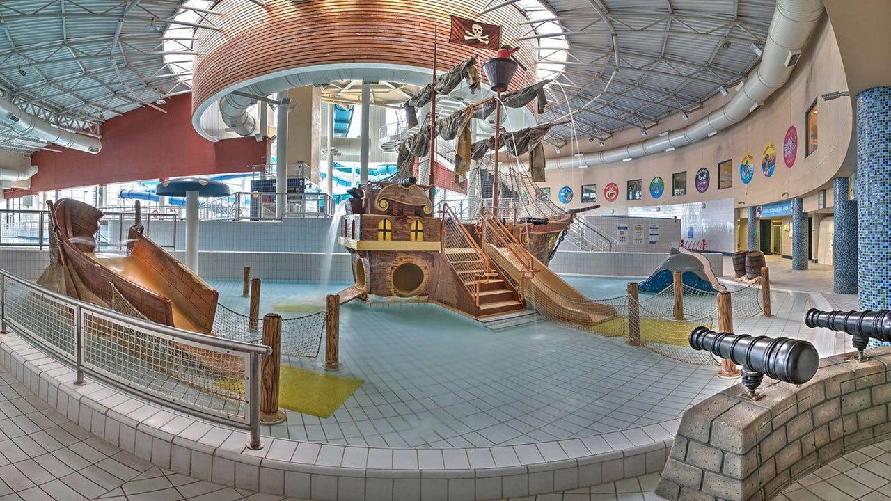 The kids pirate play area in the waterpark
