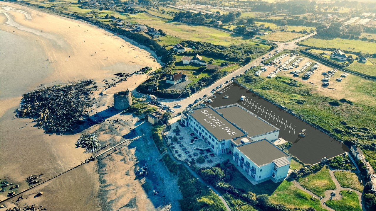 Aerial view of hotel