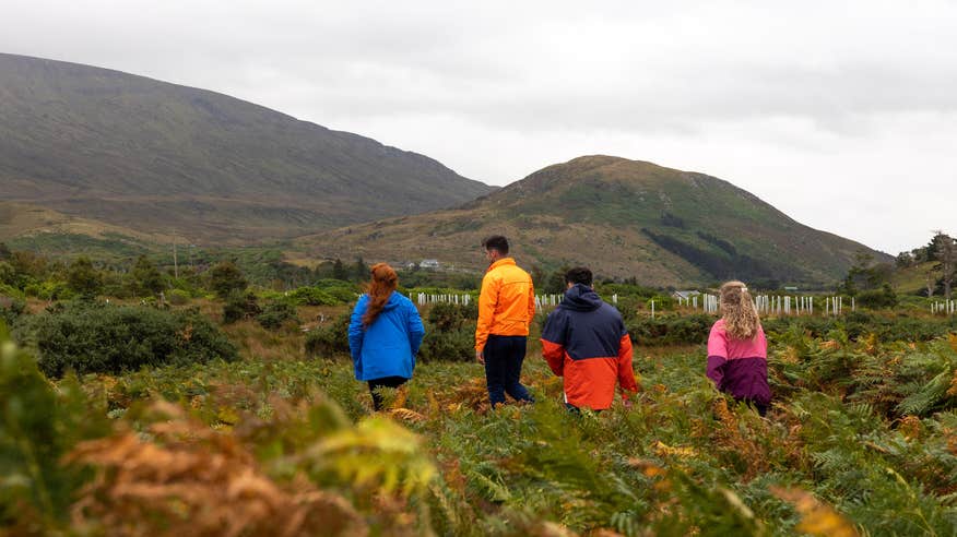 People walking through Wild Neohin National Park in County Mayo