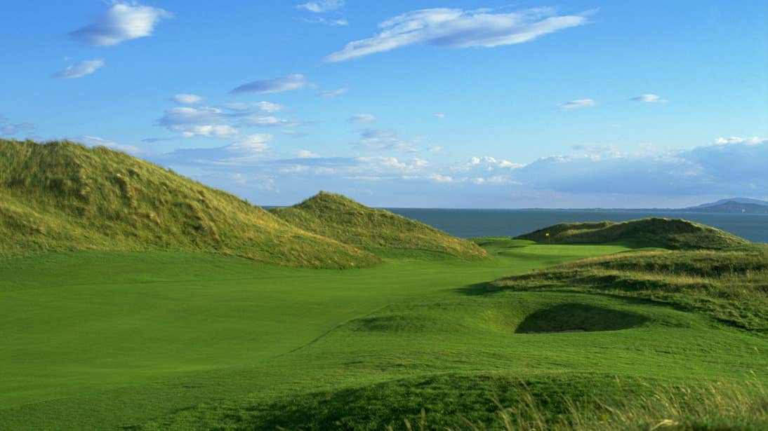 Green hills and blue skies at The European Club Brittas Bay County Wicklow