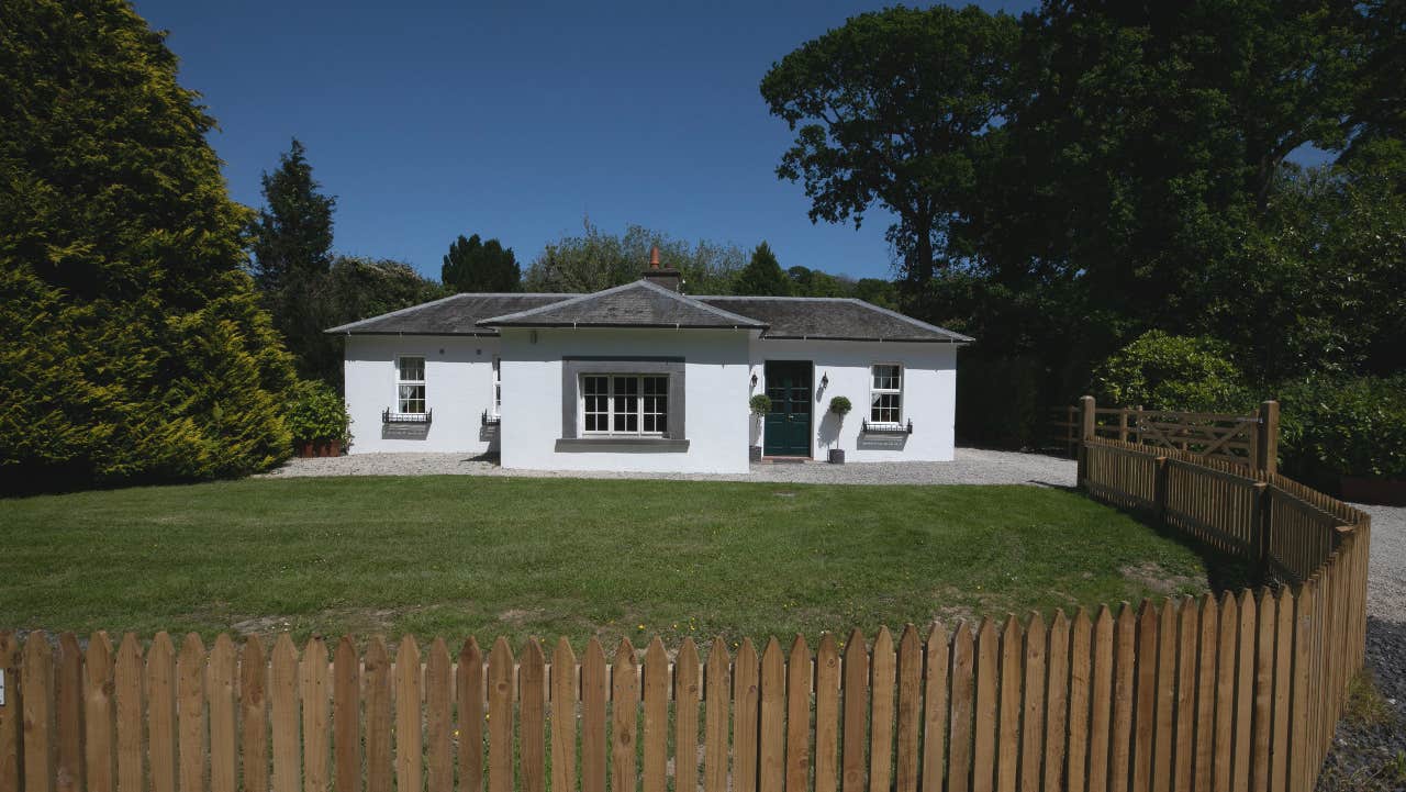 Front view of house and garden