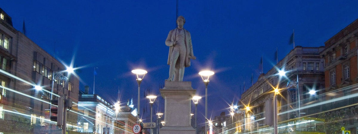 Statue of Sir John Gray on Lower O Connell Street in Dublin City centre