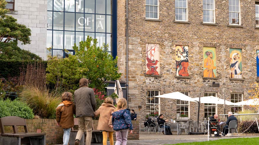 A family going to the Chester Beatty in Dublin city