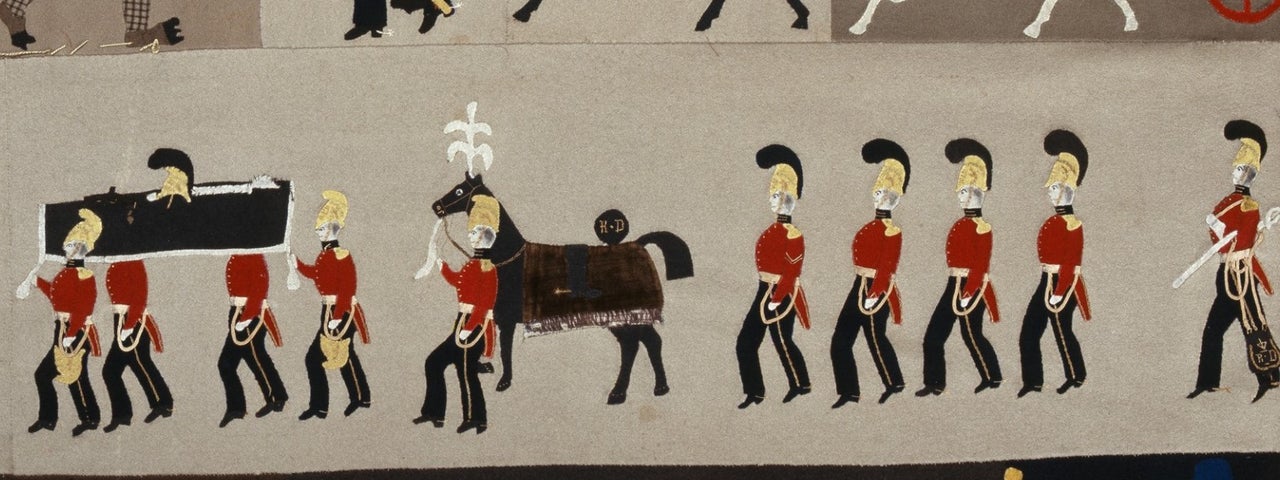 excerpt from the 'Stokes Tapestry', on display in Soldiers and Chiefs