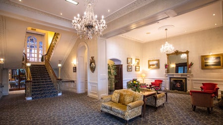 Lobby area with soft furnishings.