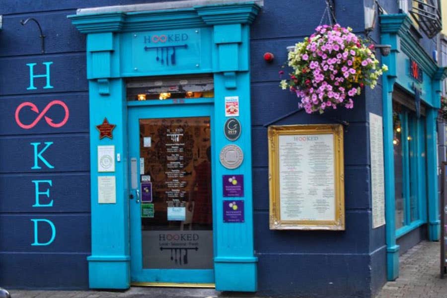 Front exterior of Hooked restaurant in Sligo Town