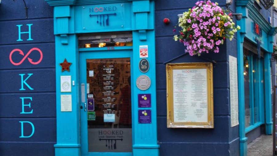 Front exterior of Hooked restaurant in Sligo Town