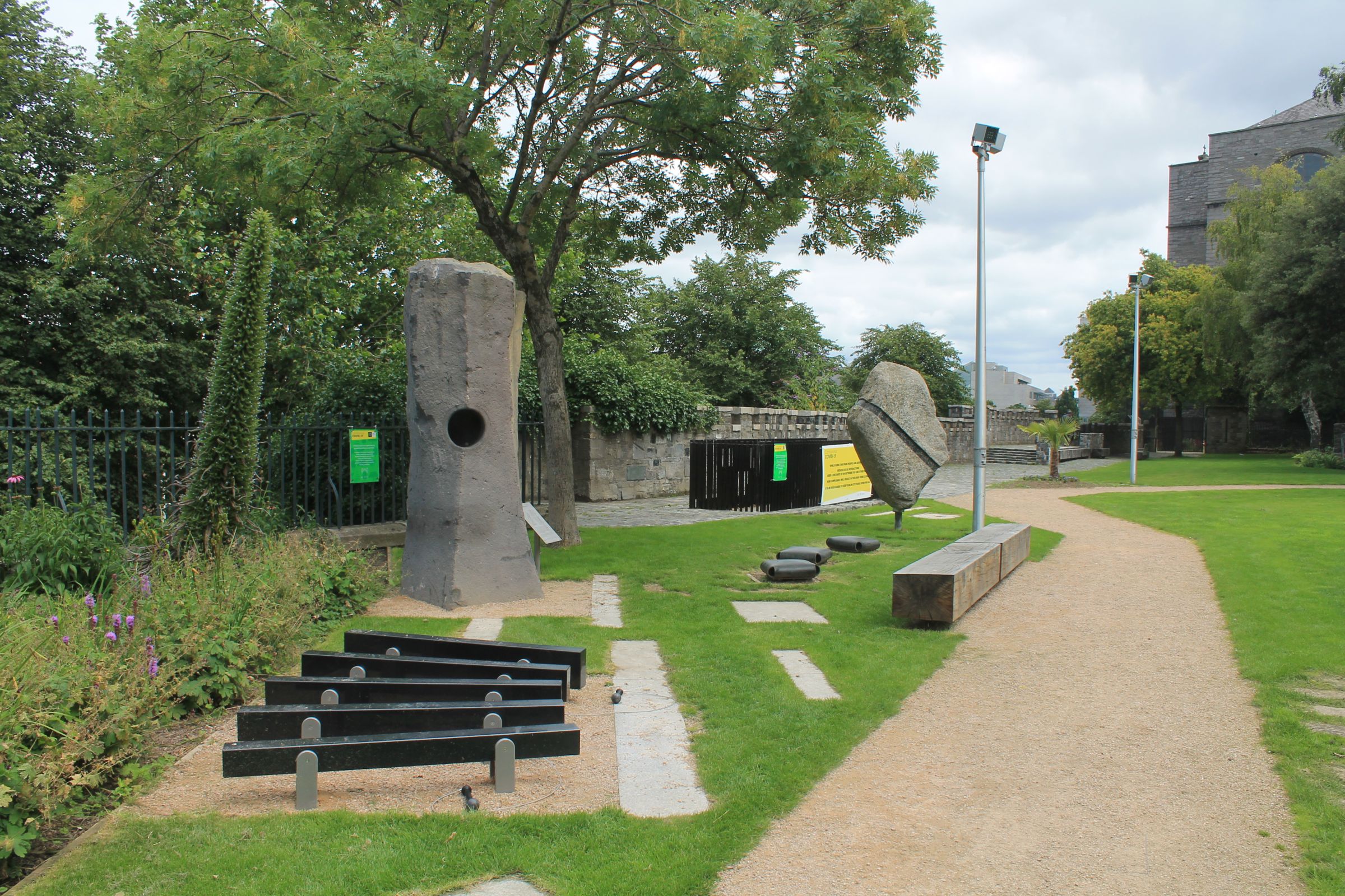 St Audoen's Church Park with a series of interactive sound-based installations, Dublin City